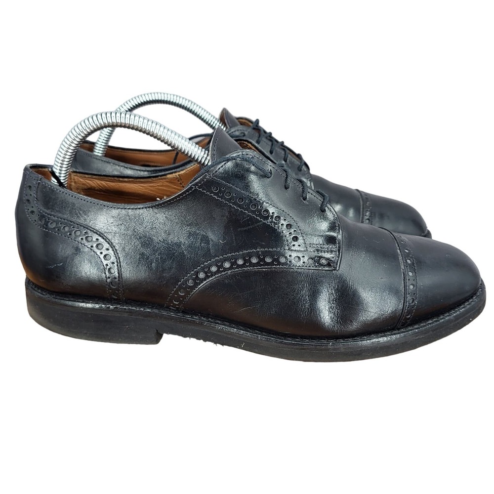 Allen Edmonds Corporate Casuals Oxford Shoes Mens 8.5 D Black Leather Cap Toe